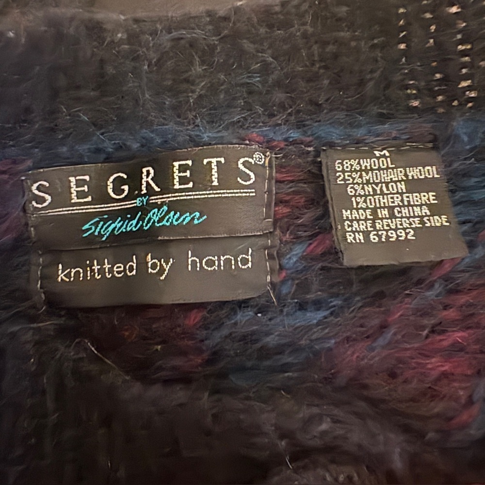 Segrets by Sigrid Olson Vintage Mohair Wool Sweater Cardigan Womens size Medium - Picture 3 of 9